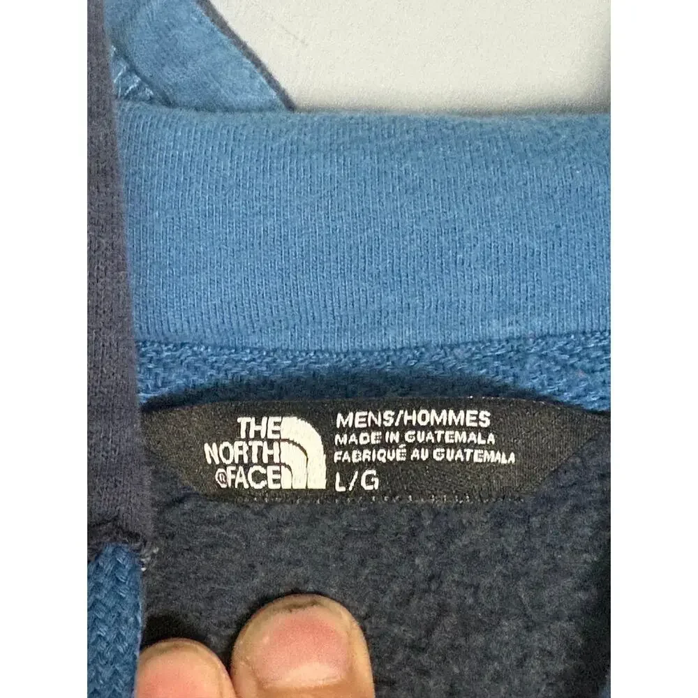 The North Face Logo Pullover Hoodie Navy Blue Size L